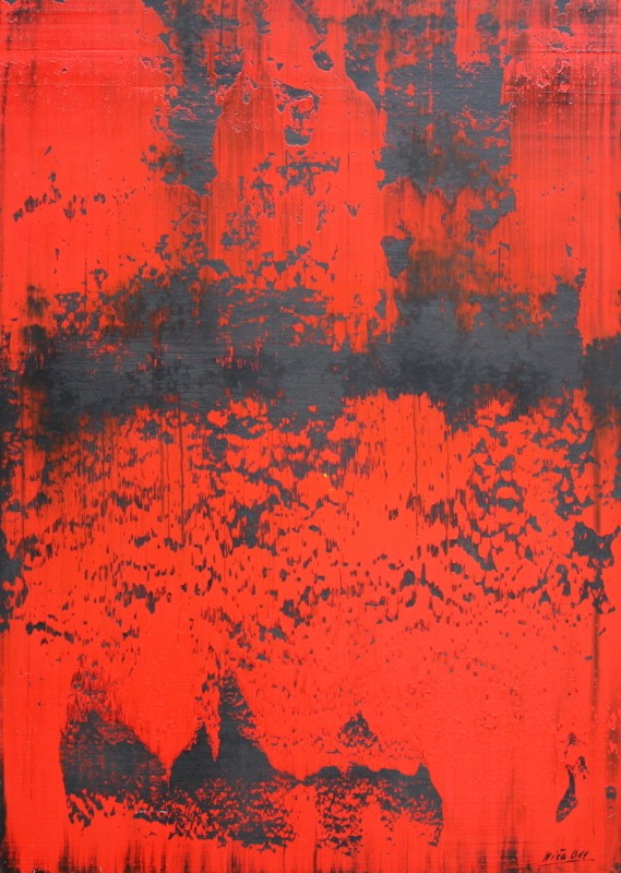 064. Variácie v červenom,2011, olej,sololit, 99x70cm.jpg